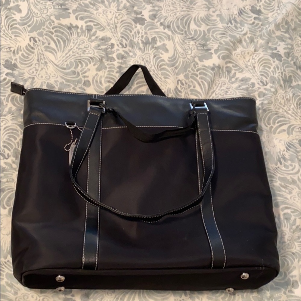 Black computer laptop bag 5 pockets & wallet